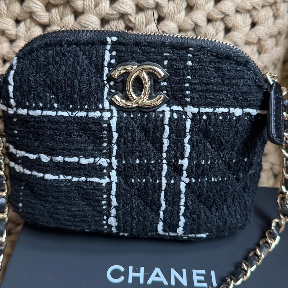 Chanel Tweed CC Crossbody Mini Bag NEW - Picture 4 of 11